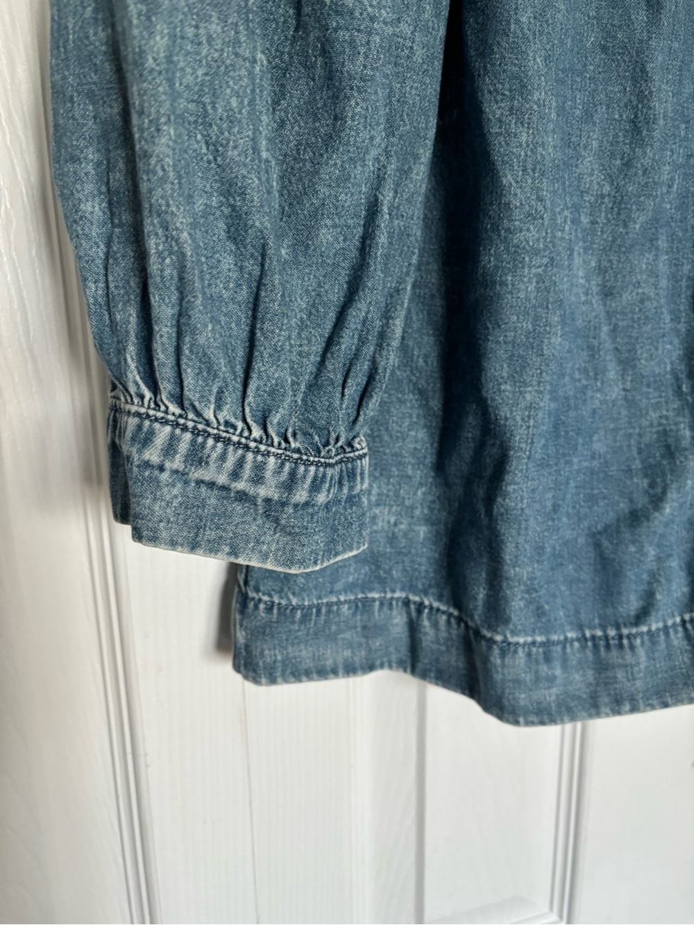 Reitmans Light Blue Denim Button-Front Blouse - Picture 4 of 14
